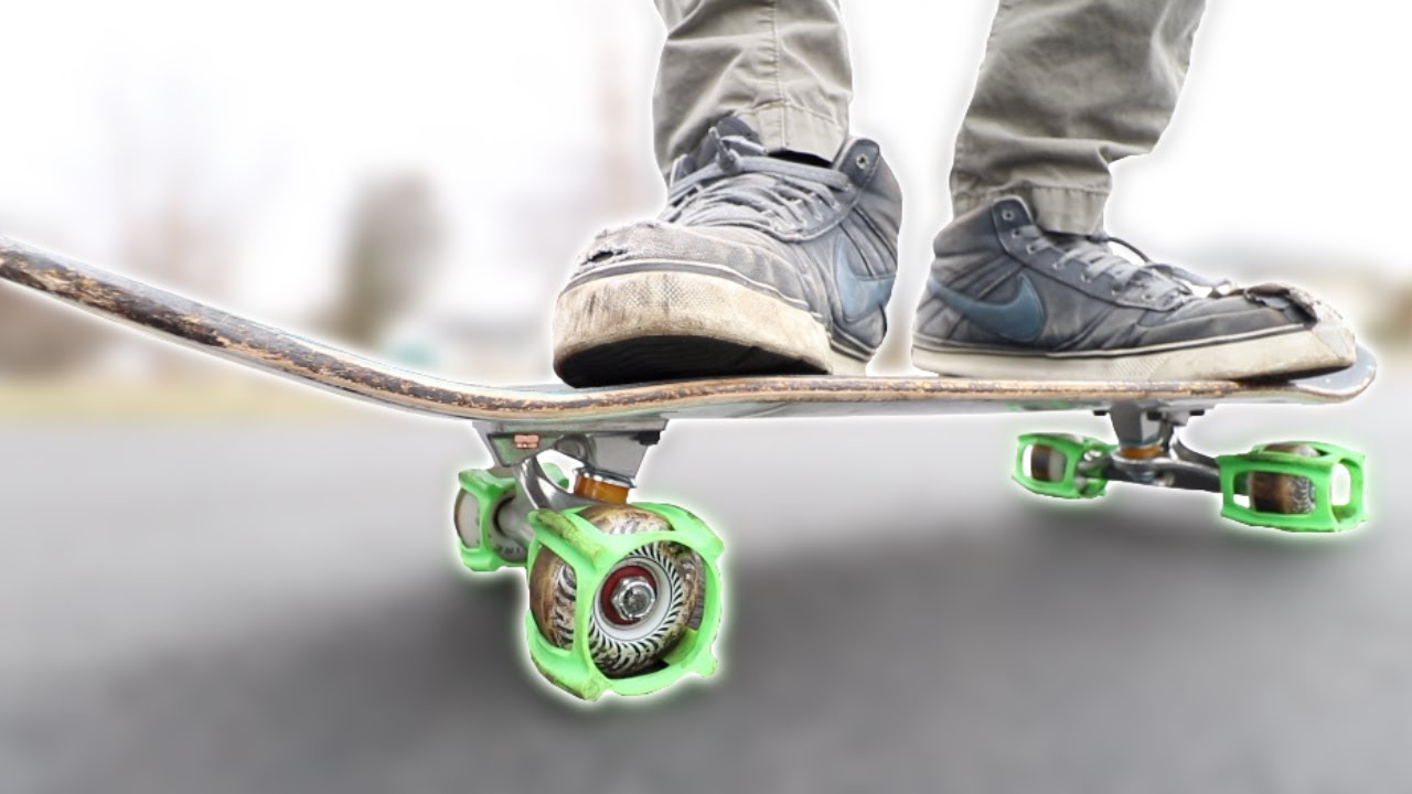 Snowboarder Learns Skateboard Tricks with Skater Trainers