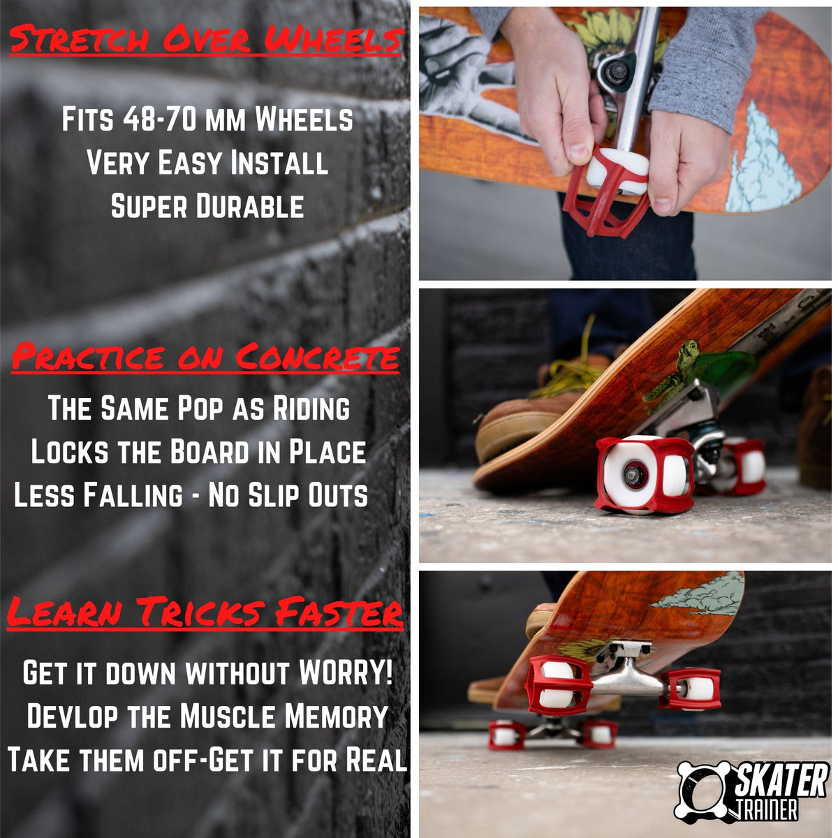SkaterTrainer Products | Skateboard Training Wheel Products